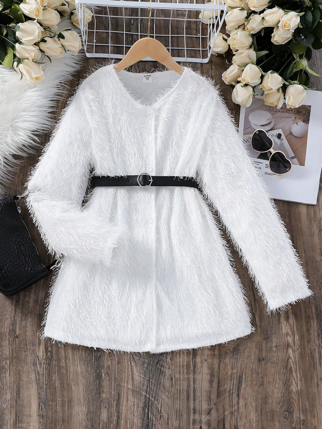 Girls' Elegant Tassel Coat For Adolescents