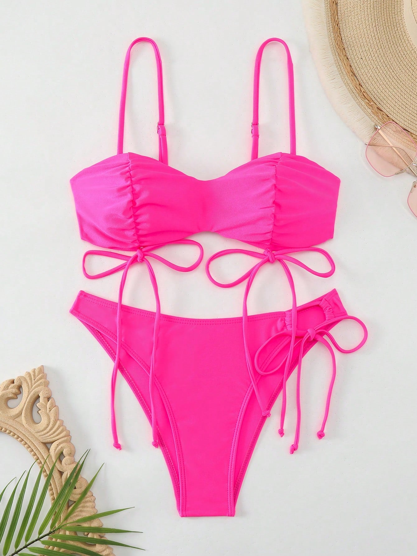 Solid Color Women's Swimwear Set Valentine