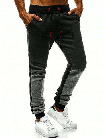 Men Ombre Drawstring Waist Sweatpants