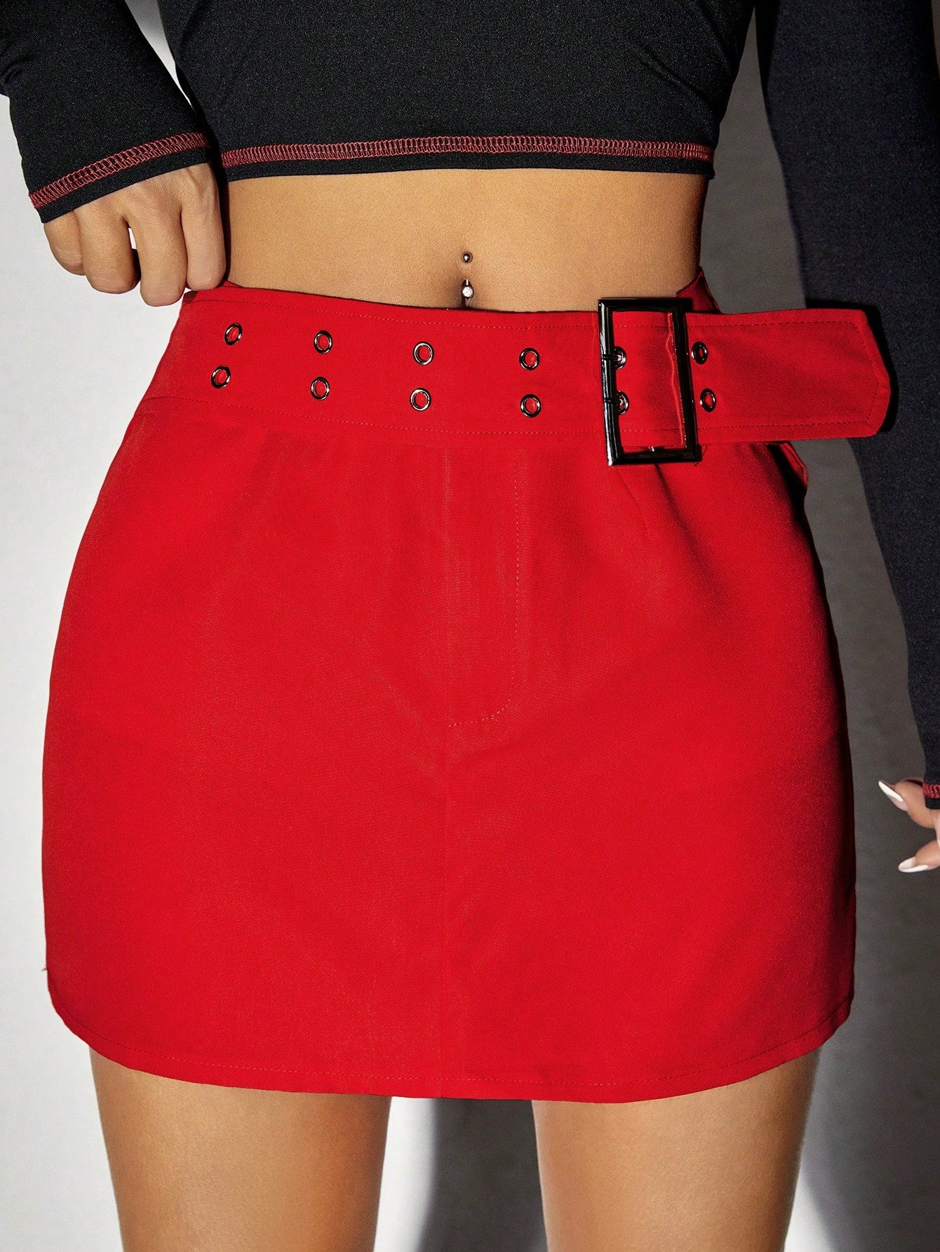 Women'S Low Waist A-Line Mini Skirt