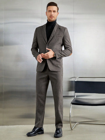 Men's Plaid Suit Jacket With Pants