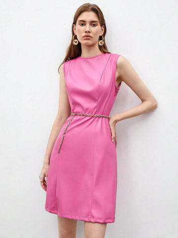 Ladies Solid Color Dress