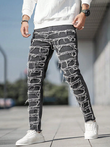 Men'S Frayed Edge Jeans