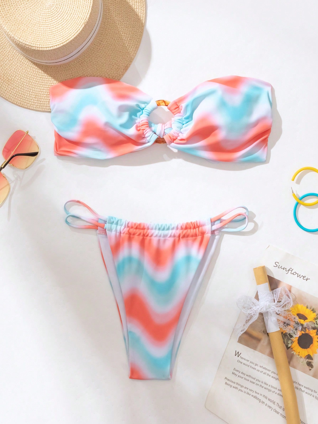 Ladies' Gradient Color Swimwear Set Carnival