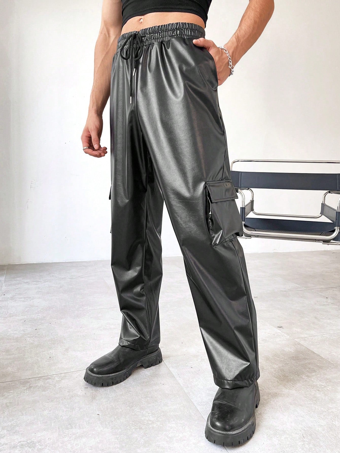 Solid Colored Men's Cargo Pants