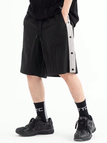 Men's Loose-Fit Shorts With Contrast Color Edge