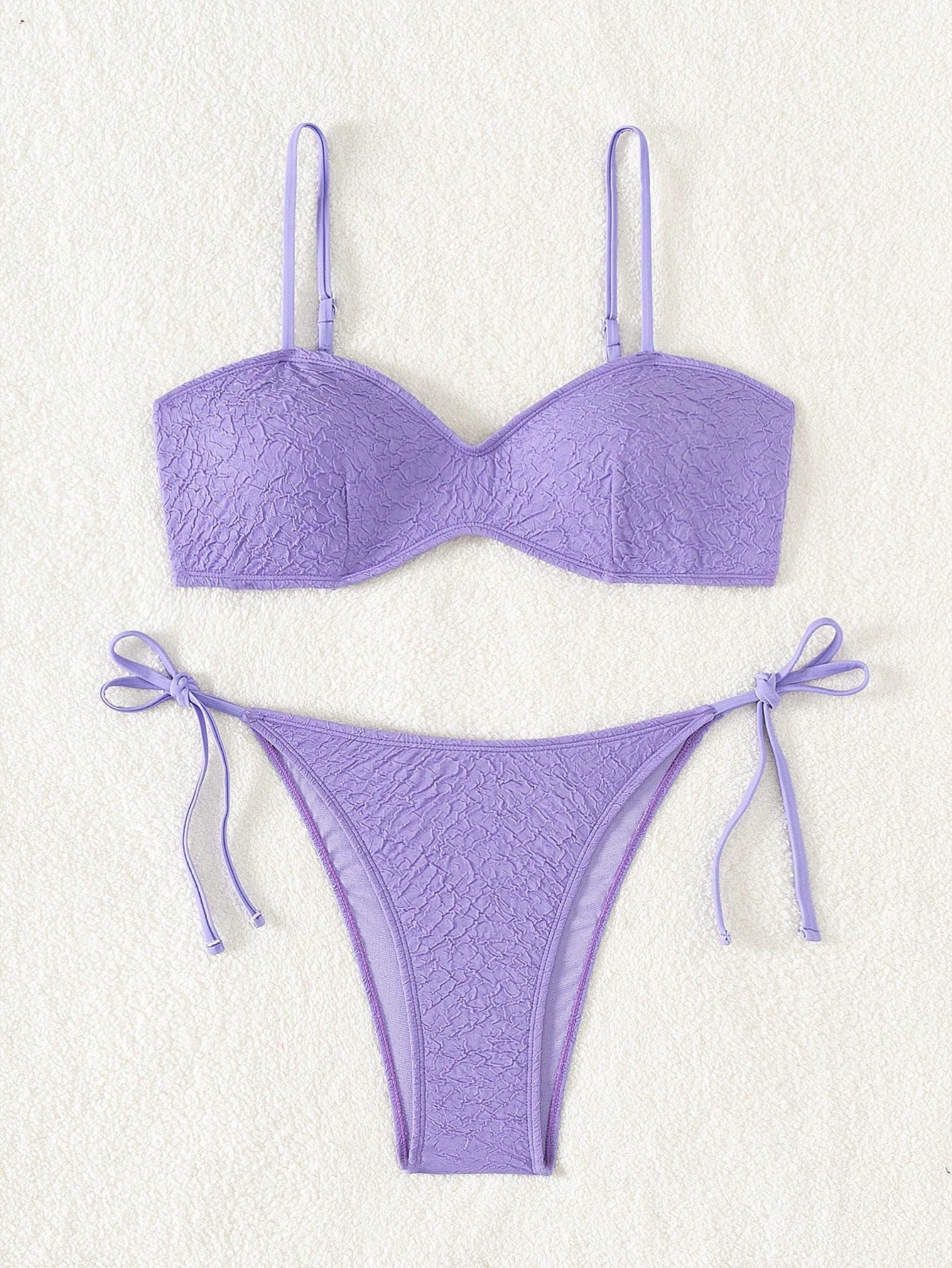 Solid Color Two-Piece Swimsuit