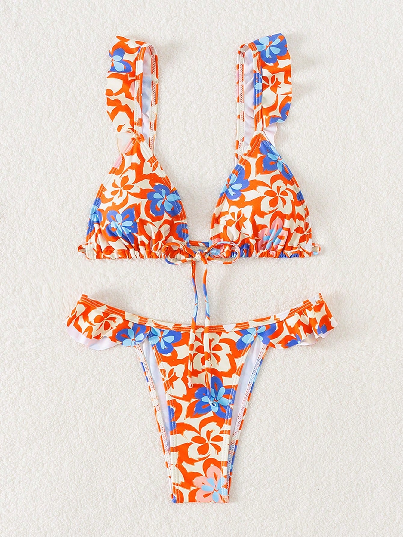 Floral Print Two-Piece Swimwear