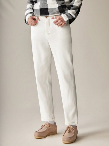 Men Slant Pocket Solid Pants