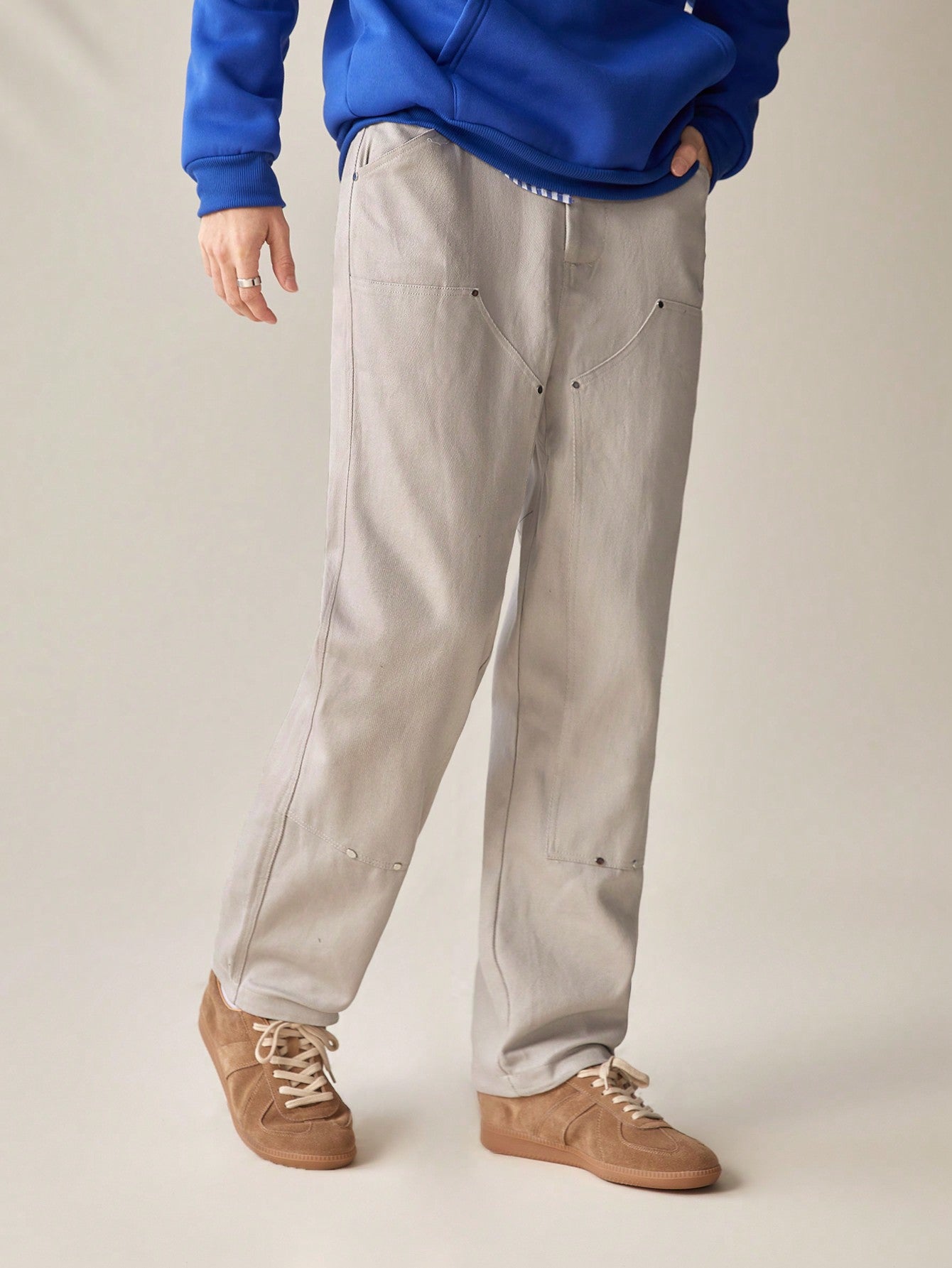 Men's Woven Leisure Solid Straight Pants