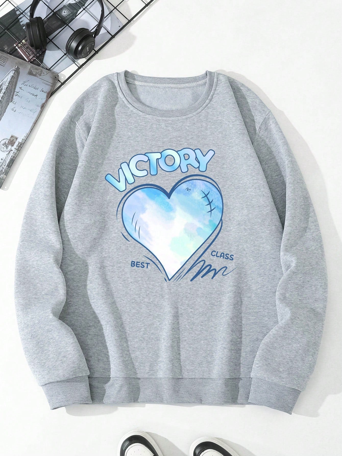 Men'S Fleece Love Letter Print Sweatshirt