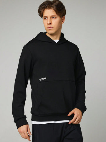 Men'S Letter Printed Hooded Sports Sweatshirt Hoodie