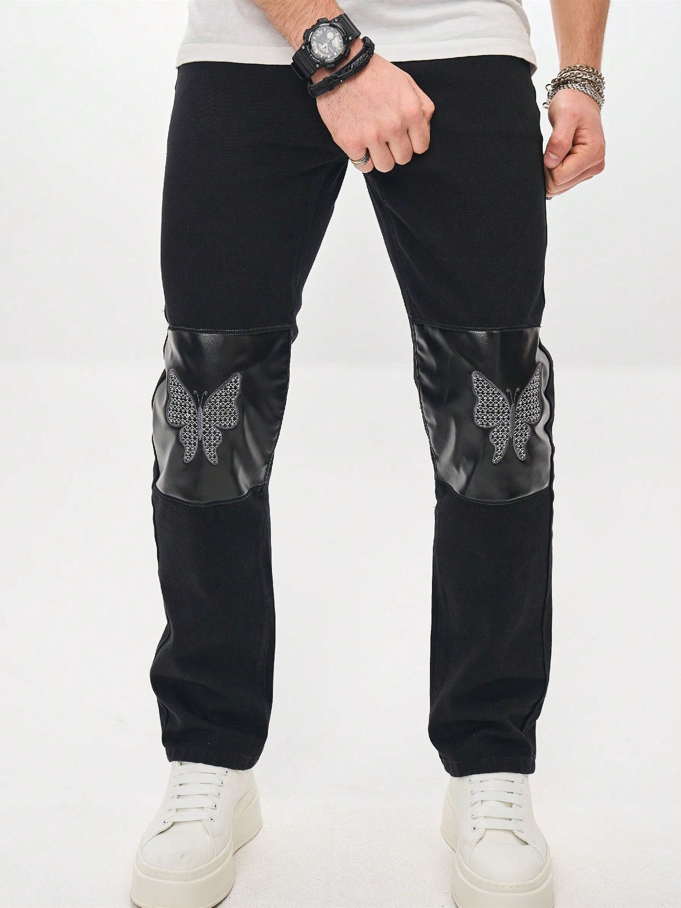 Men's Butterfly Printed Jeans