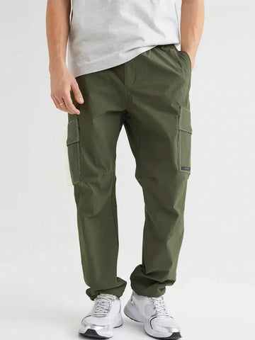 Men's Solid Color Slanted Pocket Sport Pants