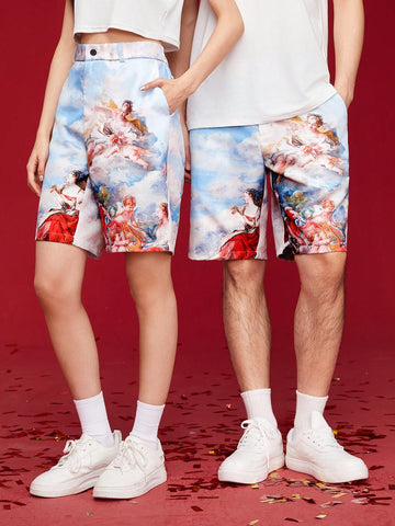 Men'S Character Print Casual Shorts