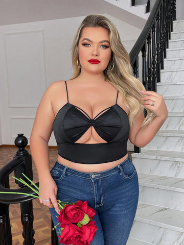 Plus Size Wireless & Hollow Out Bralette