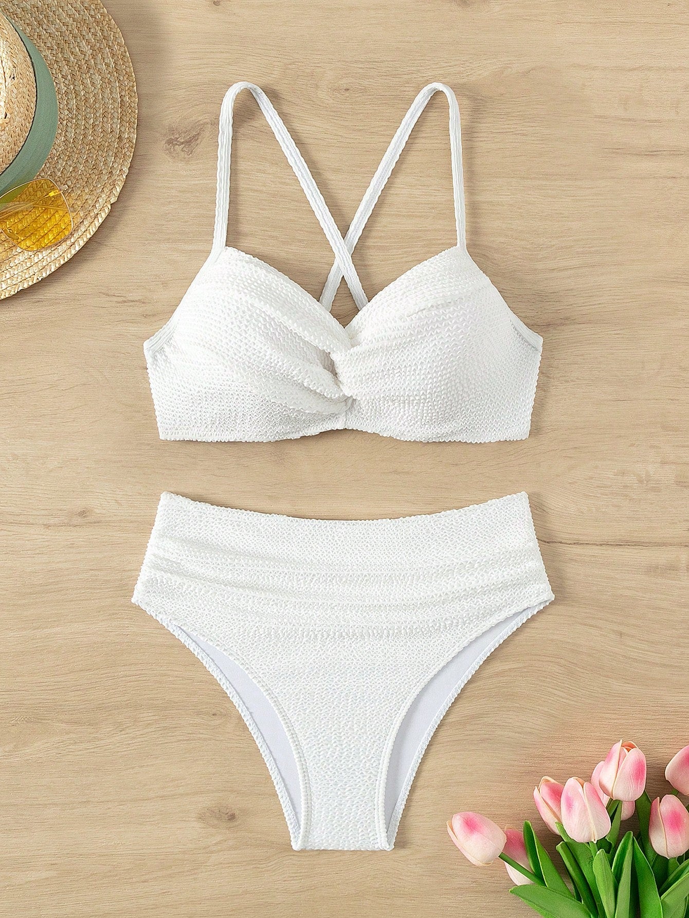 Women's Solid Color Swimsuit Set Wedding