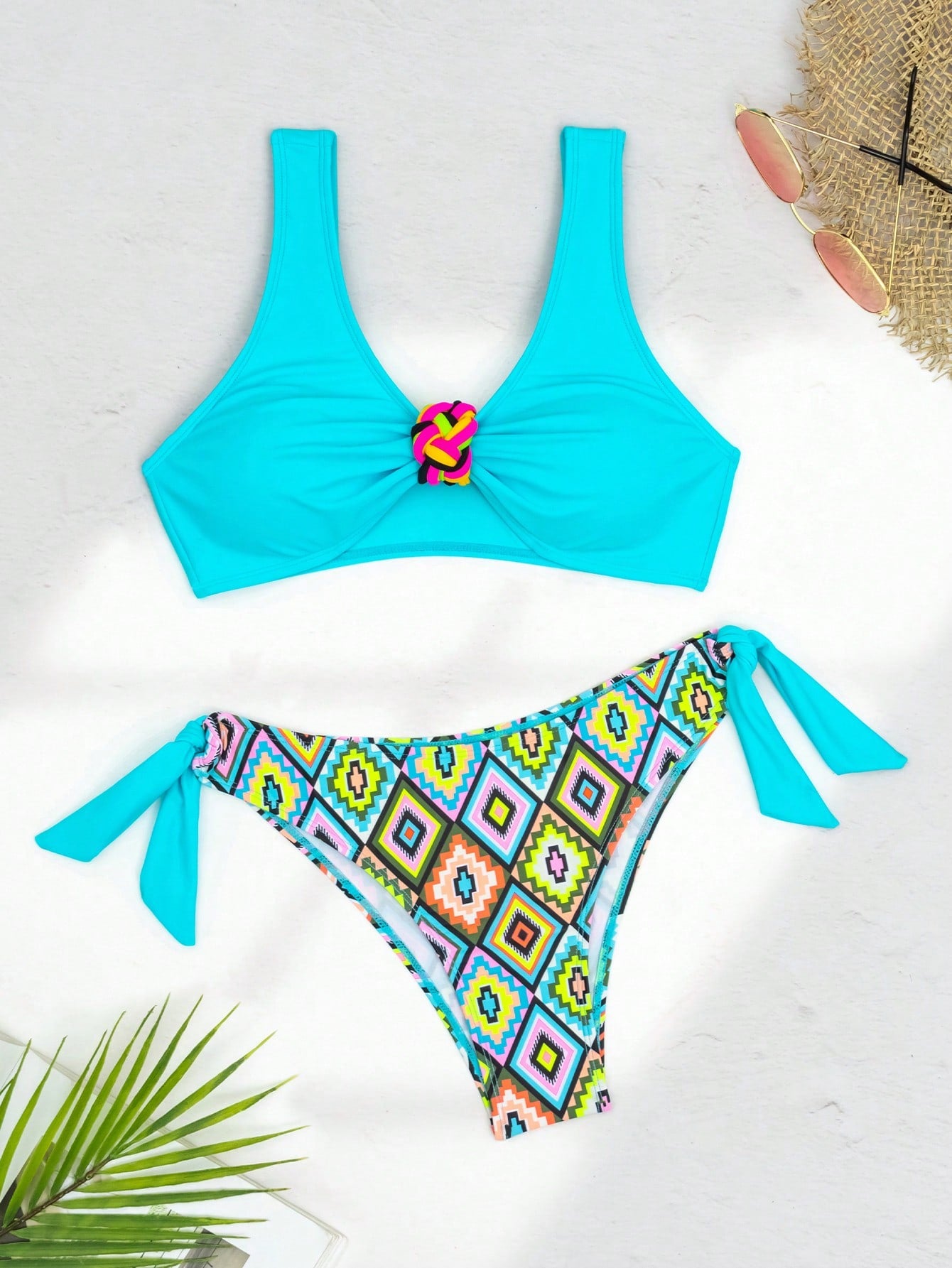 Women'S Geometric Printed Swimsuit Set