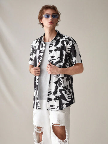 Men's All-Over Printed Short Sleeve Shirt