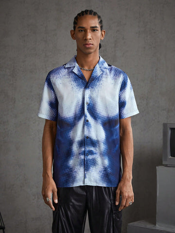 Men's Tie-Dye Woven Casual Shirt