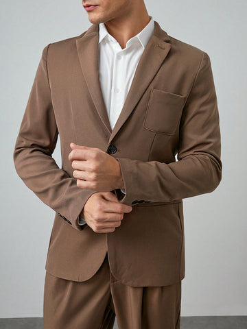 Men's Woven Lapel Blazer