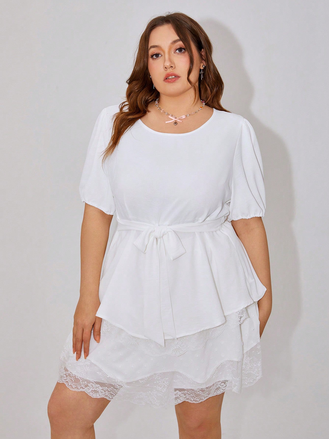 Plus Size White Women Blouses