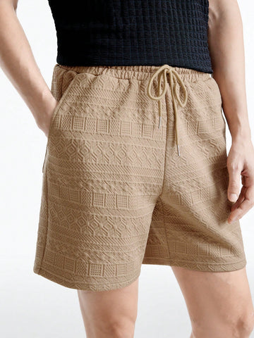 Men's Drawstring Knitted Casual Shorts