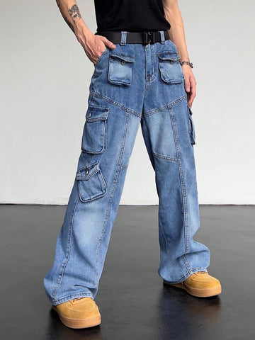 Men's Multi-Pocket Denim Jeans